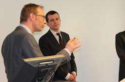 Avenir Suisse’s 7th Annual Workshop on Competition Policy; Samuel Rutz, Johannes Reich und Oliver Stehmann (from left to right)