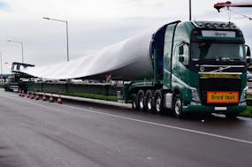 Rotorblatt-Transport für Windkraftanlage