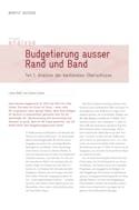 Erste Seite der Avenir-Suisse-Analyse «Budgetierung ausser Rand und Band»: Kantonale Überschüsse