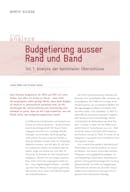 Erste Seite der Avenir-Suisse-Analyse «Budgetierung ausser Rand und Band»: Kantonale Überschüsse