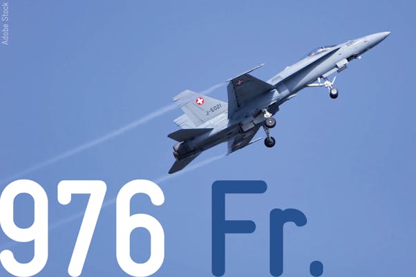 Kampfflugzeug in der Luft